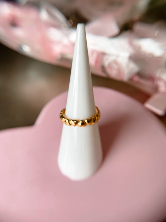 Adjustable Heart Band Ring